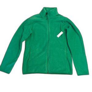 Amazon Essentials Polar Fleece Full Zip Mock Jacket Green Boy Size XL